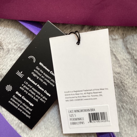 NWT Knix 2 Wingwomen bras bundle size 5 periwinkle and berry - Picture 6 of 13